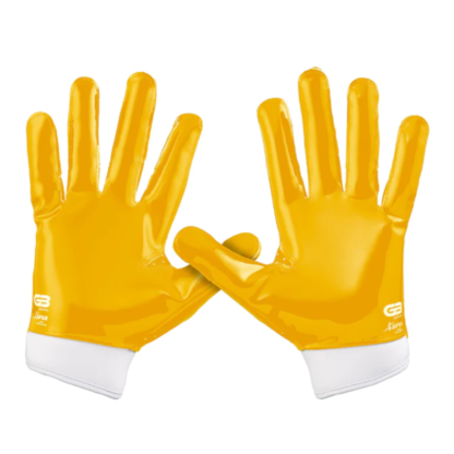 Grip Boost Yellow Solid Football Gridiron Gloves